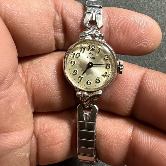 Vintage Elgin Ladies Cocktail Watch 10K R.G.P Bezel Mechanical Wind Up Working - Picture 1 of 9